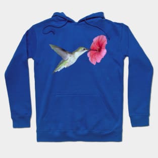 Hummingbird Pink Flower Hoodie